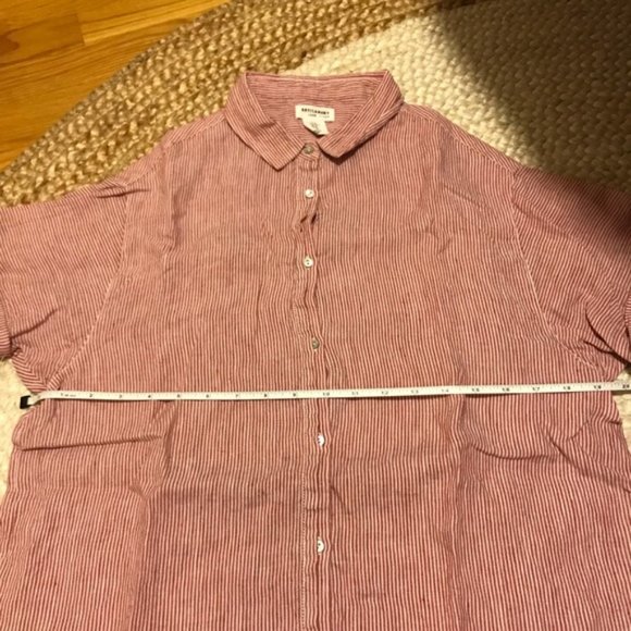 Linen Striped Button Down Top - Picture 5 of 6